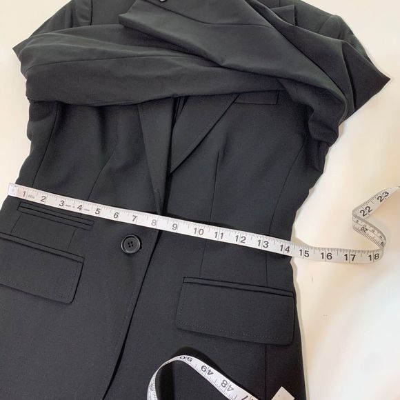 J. Crew Womens Blazer Jacket Wool Blend Black One Button Lined Size 0 - Picture 11 of 12